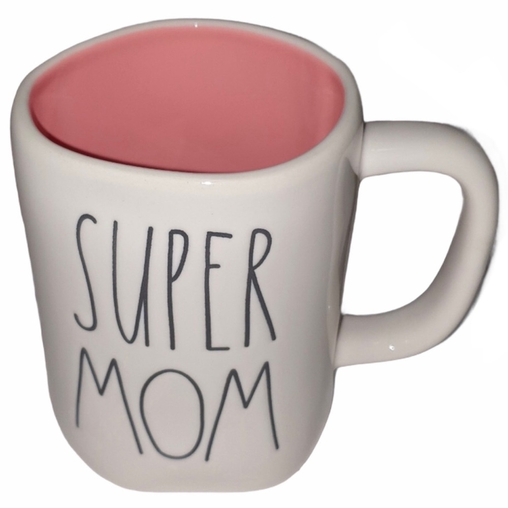 RAE DUNN Mug Super Mom Pink Center Coffee Tea Cup - Picture 6 of 6